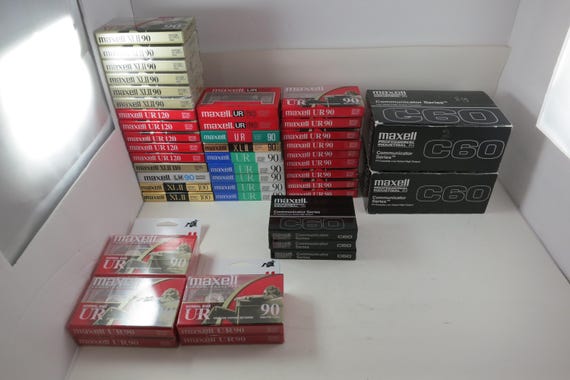 Vintage Sealed Cassette Tapes: 80's 90's Maxell For Recording NOS