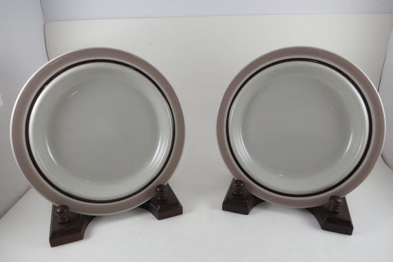 Pair of 1960s Arabia Finland Koralli 7 7/8 Inch Salad Plates