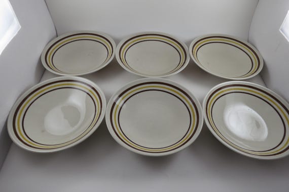 Vintage MCM Italiano Ironstone Bowls, Set of 6, Taylor Smith Taylor