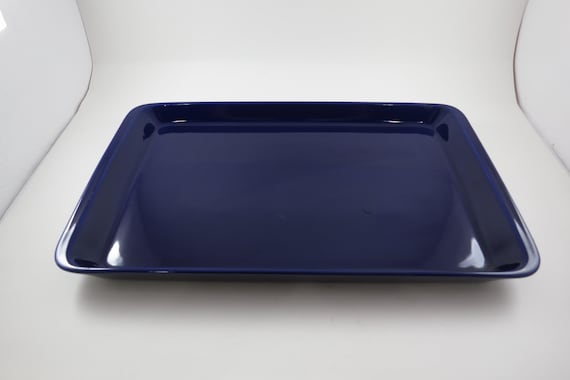 Vintage Deep Cobalt Blue Rectangular Serving Tray 15x9 1/2