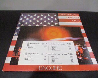 Vintage 1977 Vinyl LP Record Tangerine Dream Live Near Mint Condition White Label Promo Pressing 63640