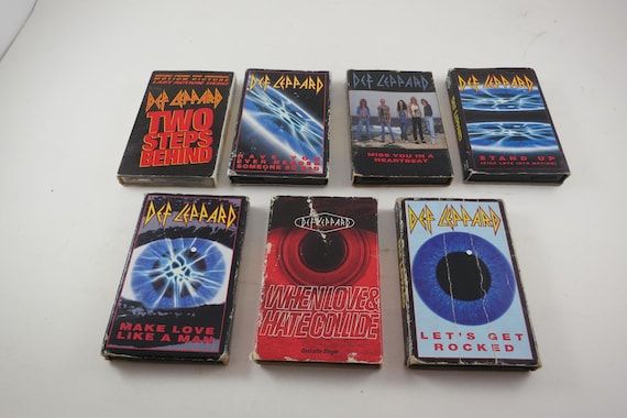 Collection of 7 80's 90's Def Leppard Cassette Singles