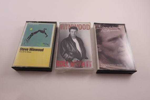 Vintage 1980's Steve Winwood Cassette Tapes Excellent Condition Arc of A Diver Roll With It Back in the High Life Sold Individually