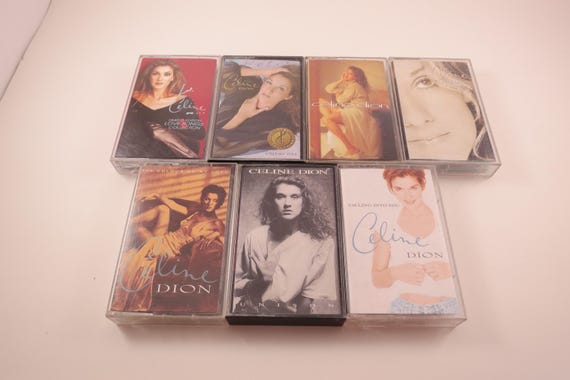 Vintage 1980's Celine Dion Cassette Tapes Falling Into You Self Titled Unison Colour Of My Love Special Times Sold Individually