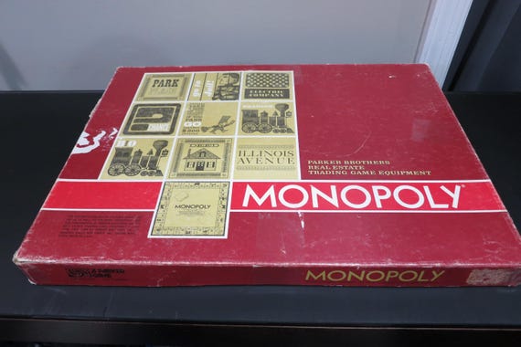 Vintage 1974 Board Game Monopoly 40th Anniversary Edition Red Box