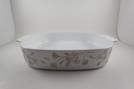1985-1990 Corning Ware A-10-B Pastel Bouquet Pattern Basic Cookware 10 Inch Skillet Excellent Condition