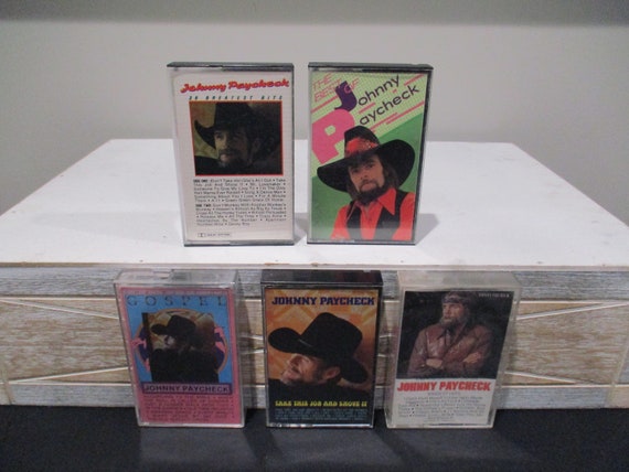 Vintage 1980's Johnny Paycheck Cassette Tapes 20 Greatest Hits Hits Home Self Titled Just A Closer Walk with Thee Sold Individually