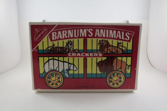Vintage 1972 Nabisco Barnum's Animals Crackers Cookie Jar No Lid