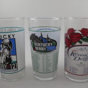 Kentucky Derby Glasses Vintage - Etsy