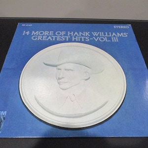 Vintage 1968 Hank Williams Greatest Hits LP Vinyl Record - Volume II