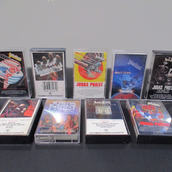 Vintage 1980's Judas Priest Cassette Tapes Excellent Condition Trouble Shooters Hell Bent for Leather Sold Individually
