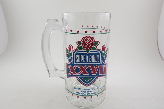 Vintage Super Bowl XXVII (27) Cowboys vs Bills Handled Mug Cup Excellent Condition