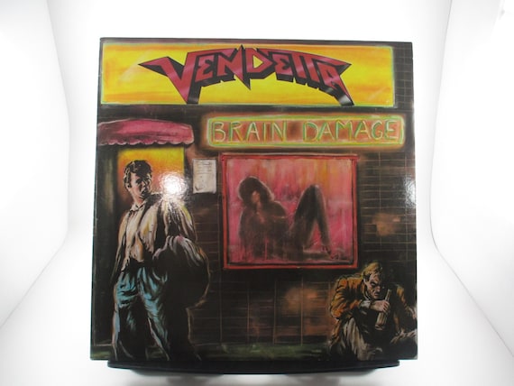 Rare 1989 Speed/Thrash Metal Vinyl LP Record Brian Damage Vendetta Excellent Condition Promo Copy 58228