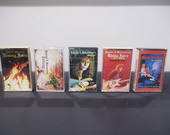 Vintage 1980's Yngwie Malmsteen Cassette Tapes Rising Force Marching Out Trilogy Live Trial By Fire Odyssey Sold Individually