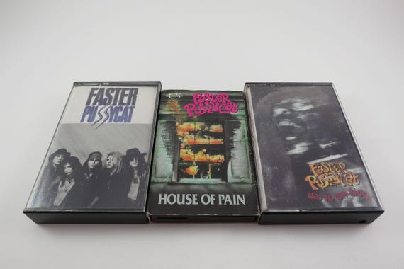 Vintage 1980's Faster Pussycat Cassette Tapes Self Titled Wake Me When It's Over Sold Individually