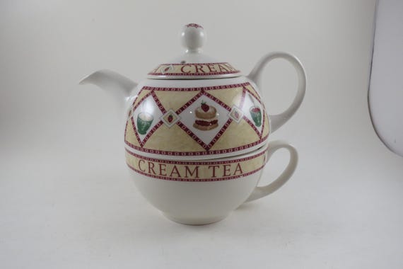 Vintage Arthur Wood & Son Staffordshire England Tea Pot and Cup Stacking