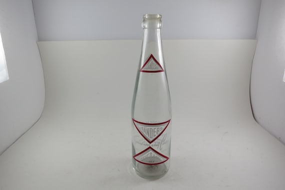 Vintage 1960s Sanders Beverages Bottle, Cassandra PA, Red & White