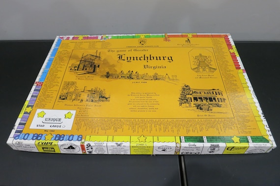Vintage 1992 Board Game The Game of Greater Lynchburg VA Rare 100% Complete