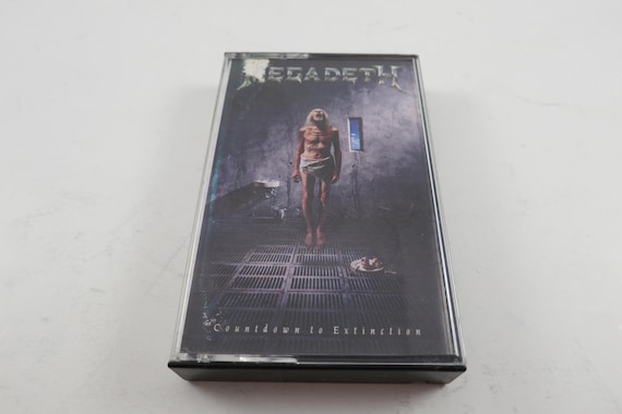 Vintage 1992 Heavy Metal Cassette Tape Countdown to Extinction Megadeth