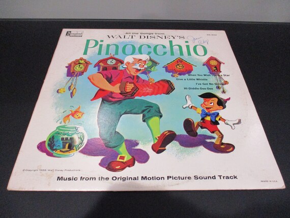 Vintage 1963 Walt Disney Disneyland LP Record Pinocchio Excellent Condition 63005