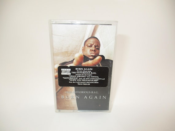 Vintage 1999 Cassette Tape Born Again The Notorious B.I.G. Christopher Wallace Excellent Condition with Hype Sticker