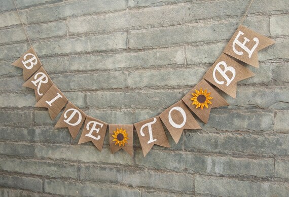 sunflower bridal shower banners bride to be miss to mrs save the date burlap banners sunflower bridal shower engagement sunflower decor bridal shower banners