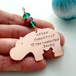 Hippo Christmas Ornament image 2