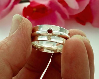 Garnet Spinner Ring