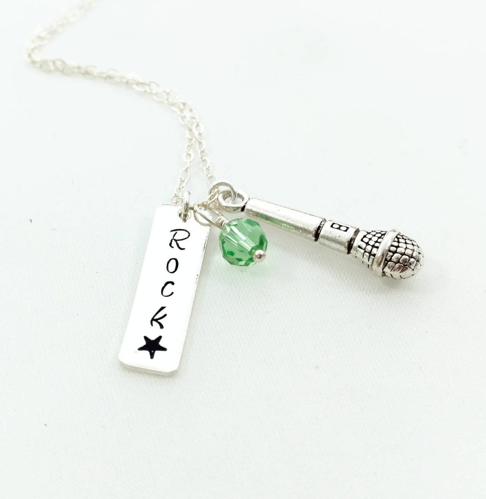 Rock Star Necklace Personalized Gift for Music Teacher Etsy