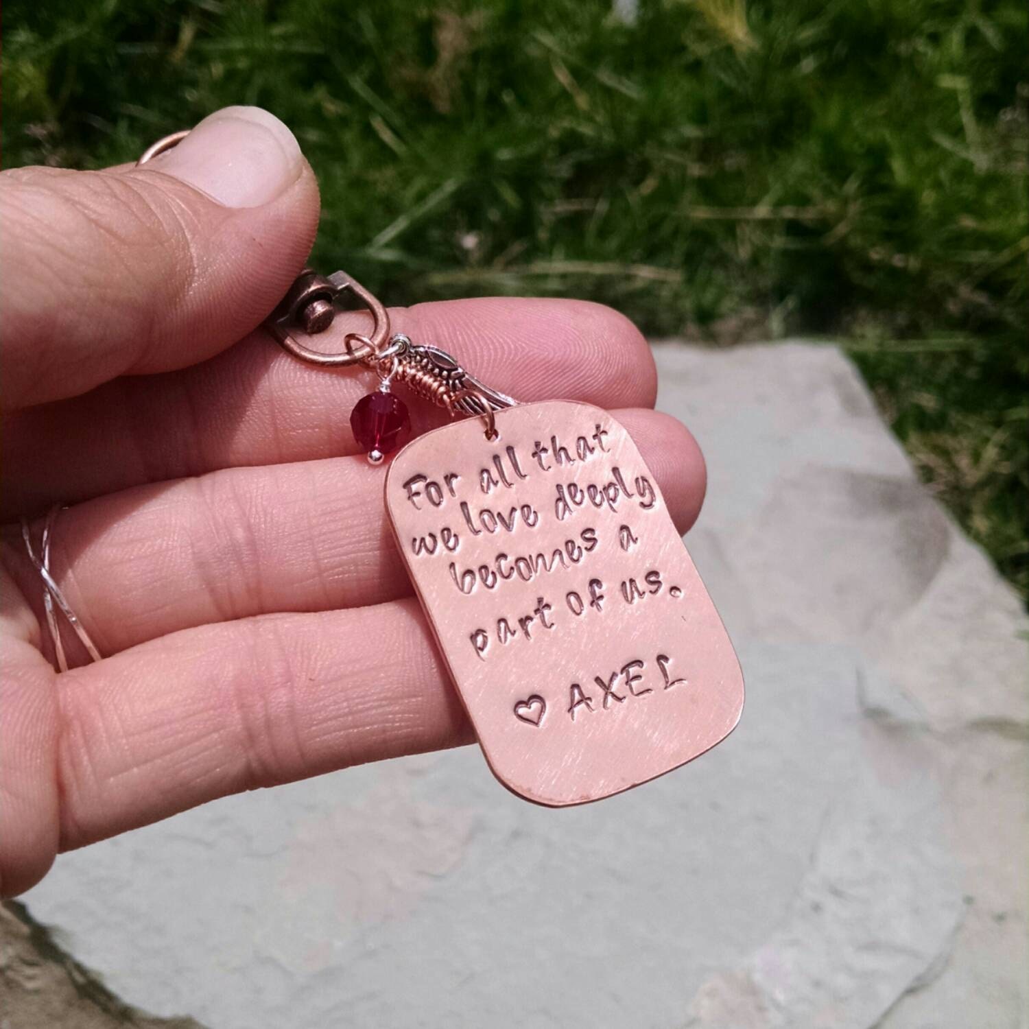 Memorial Keychain Keepsake Gift for Loss of Loved One Helen Etsy