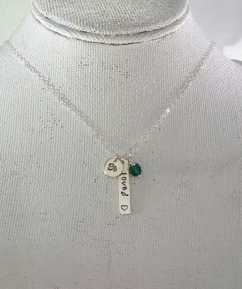 Inspirational Gift for Her Motivational Gift for Graduation Personalized with Birthstone Christmas Birthday Be Loved Necklace