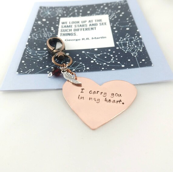 I Carry You In My Heart Remembrance Keychain Memory Gift For Etsy I Carry You In My Heart Remembrance Keychain Memory Gift For Etsy