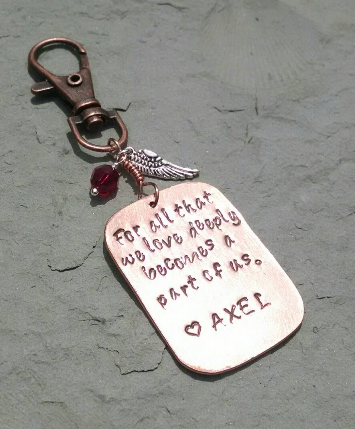 Memorial Keychain Keepsake Gift for Loss of Loved One - Etsy