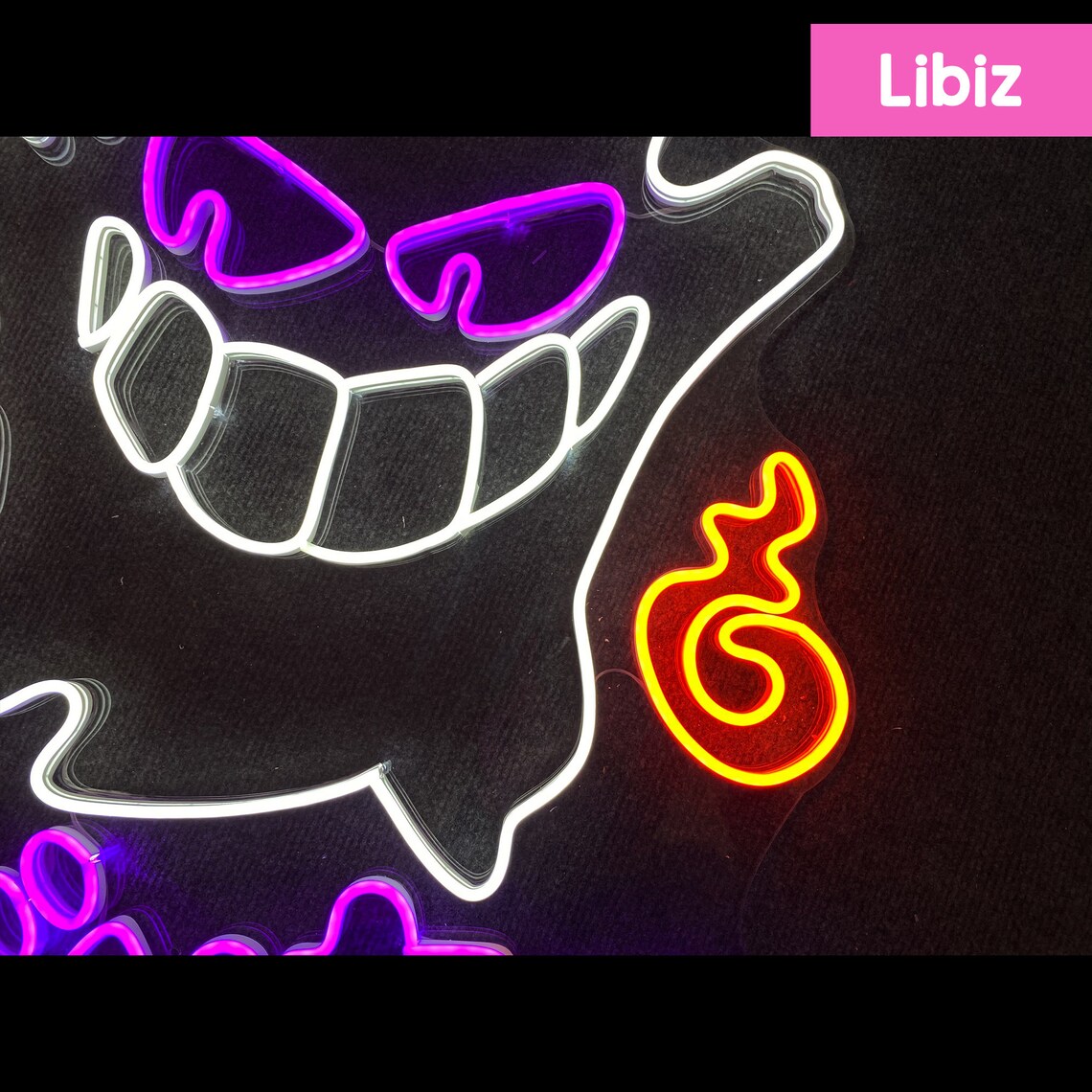Gengar Neon Signs Japanese Anime Led Neon Sign Anime Neon Etsy