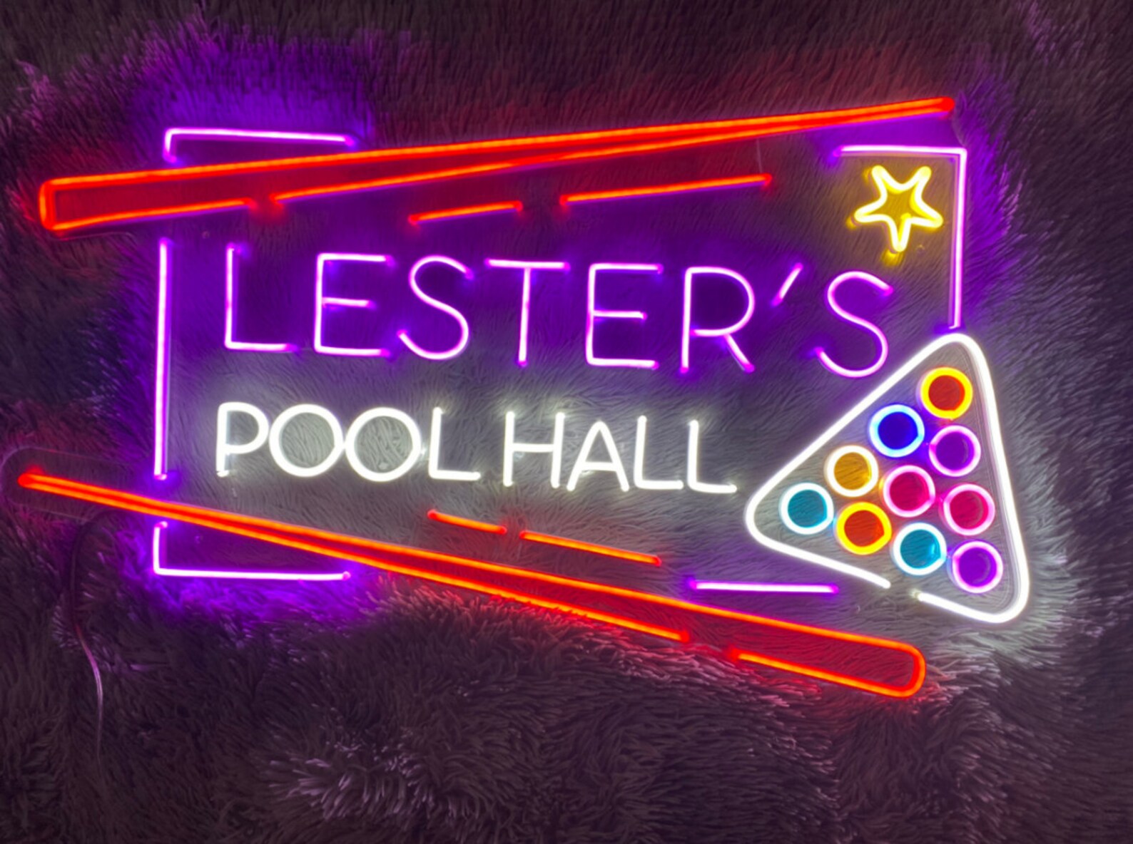 Pool Hall Neon Sign / Pool Room Led Sign / Billards Room Neon Etsy