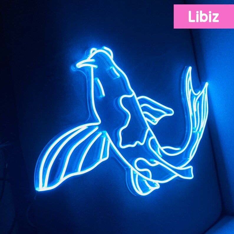 KOI FISH Koi Fish Neon Sign / Koi Fish Led Sign / Koi Fish | Etsy