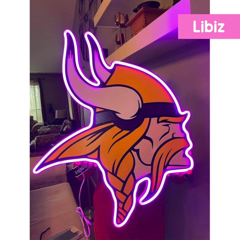 Vikings Acrylic Neon Signs Vikings Led Neon Sign/ Vikings | Etsy