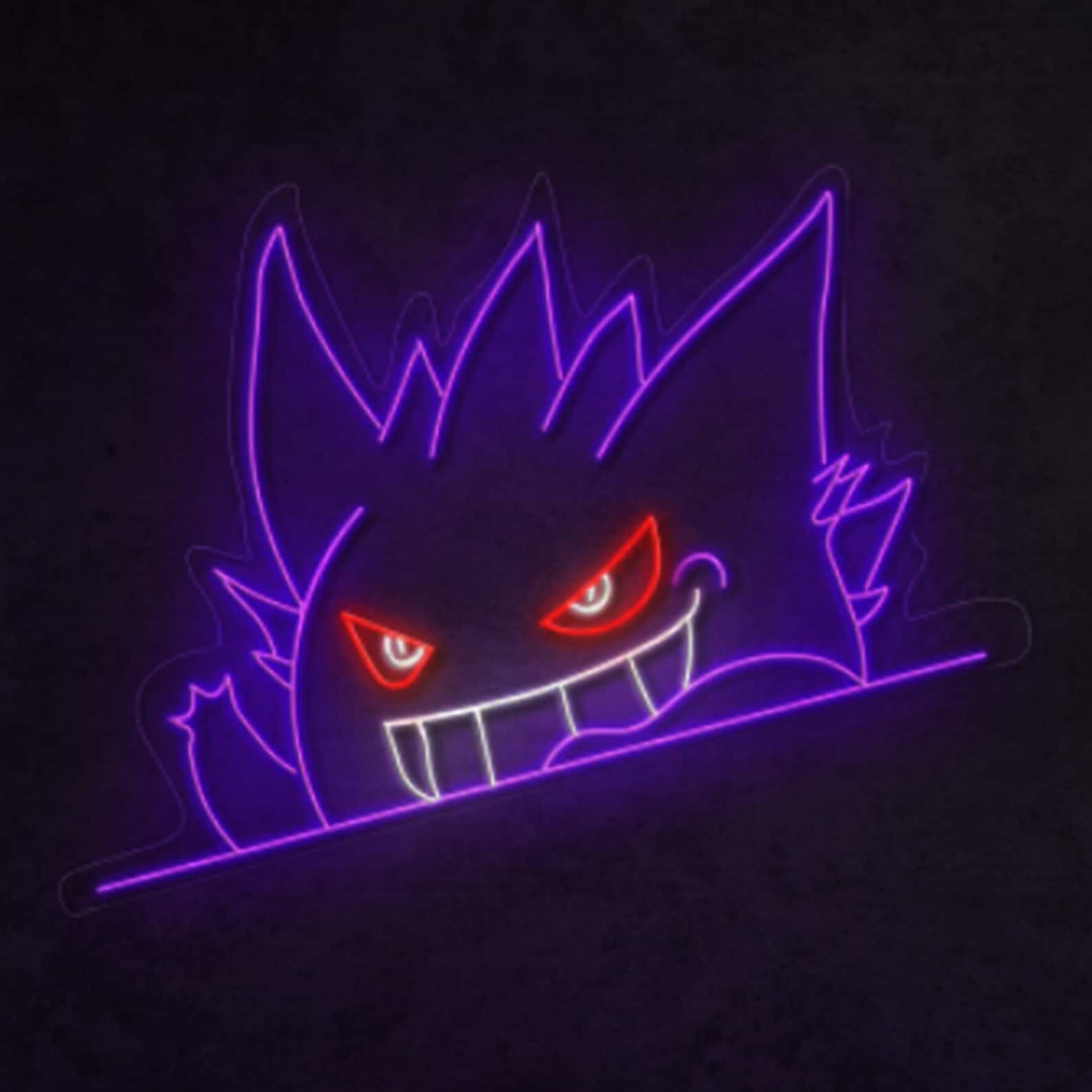 Gengar Neon Signs Gengar Led Sign Japanese Neon Sign / - Etsy India