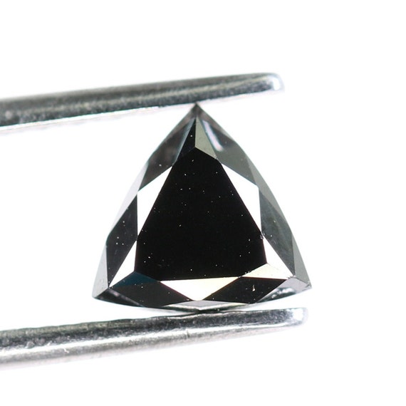 1.13 CT Black Triangle Diamond for Engagement Ring | Etsy