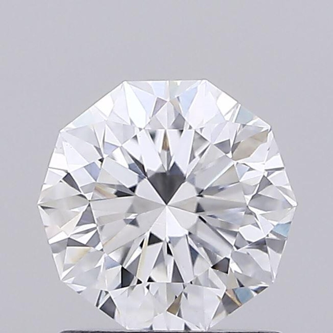 1 CT Decagon Cut Lab Grown Diamond, IGI Certified Engagement Ring - Etsy