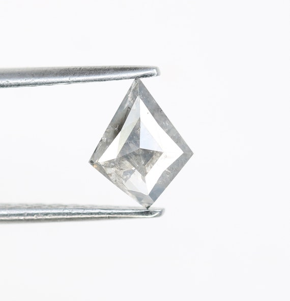 0.67 CT Kite Shape Salt and Pepper Diamond for Engagement Ring | Etsy