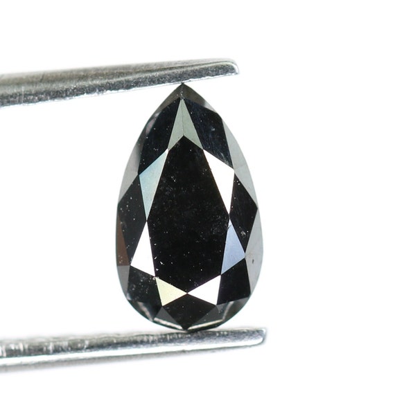 1.18 CT Black Pear Cut Diamond For Engagement Ring