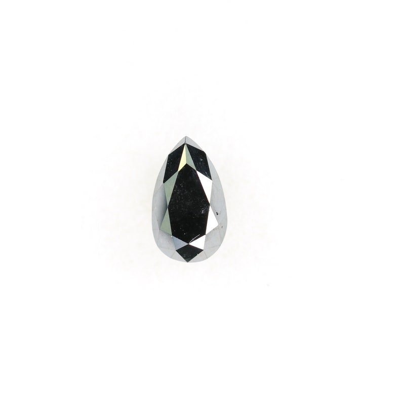 1.18 CT Black Pear Cut Diamond For Engagement Ring