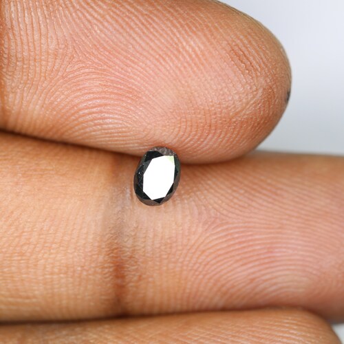 0.51 CT Oval Black Diamond for Engagement shops Ring