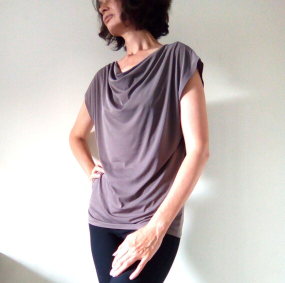 Cowl Neck Top Evening Top Plus Size Top 