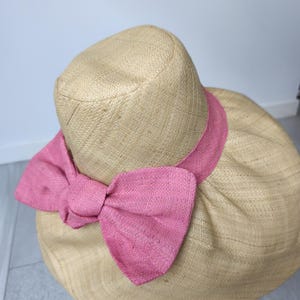 Handmade Summer Hat with Vegetable Dye, Lightweight, Foldable and Handmade Hat, Natural Raffia Hat with Adjustable Lining