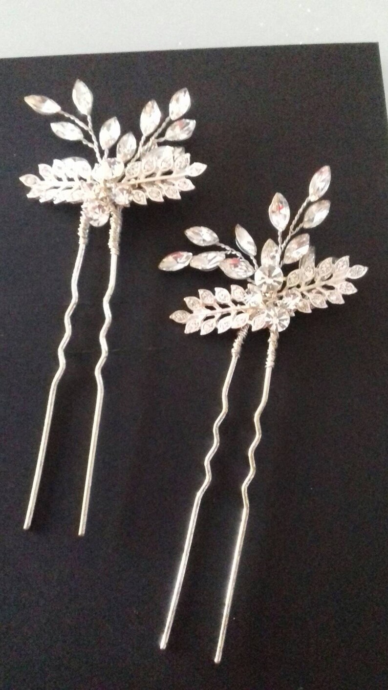 Rhinestones Pins Hair Pins Bridal Hair Pins Bride Pins Bride Hair