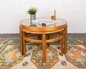 Mid Century Coffee Table and Three nesting tables 39 Trinity 39 by Nathan Furniture