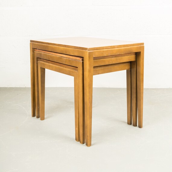 Remploy Teak Mid Century Nest of Tables 1960s Vintage Retro