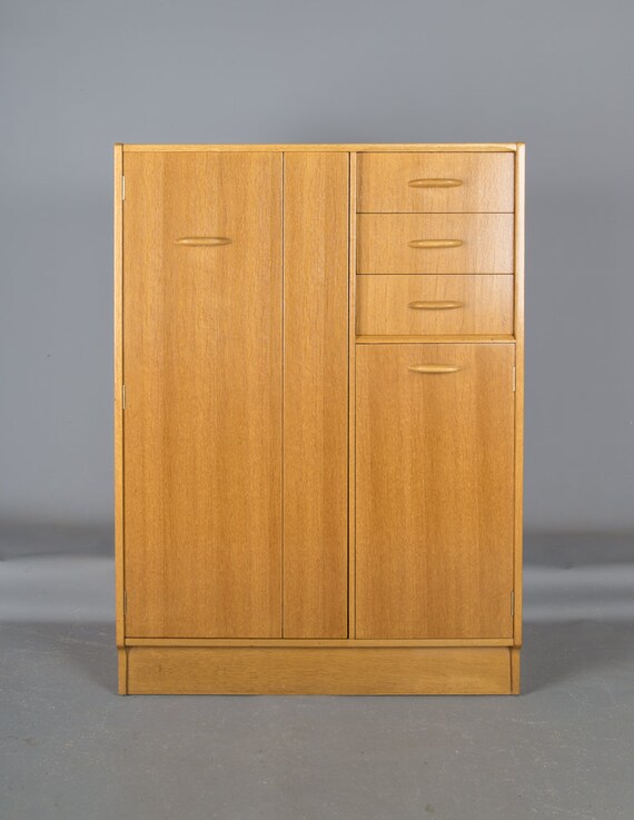 G Plan E Gomme Golden Oak Tallboy Wardrobe Etsy